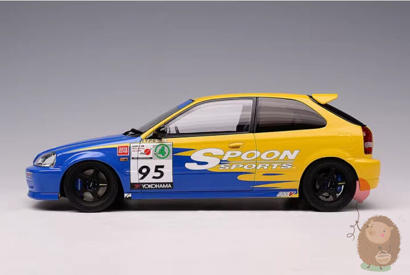 MOTORHELIX MH 1/18 Honda type R EK9 SPOON #95 Alloy Diecast Model
