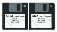 Akai S5000 / S6000 Set of Two Floppy Disks Kick 1 V41043