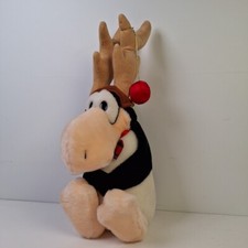 Vintage 1985 Dakin Opus Penguin Reindeer 16  Plush Bloom County Christmas Xmas