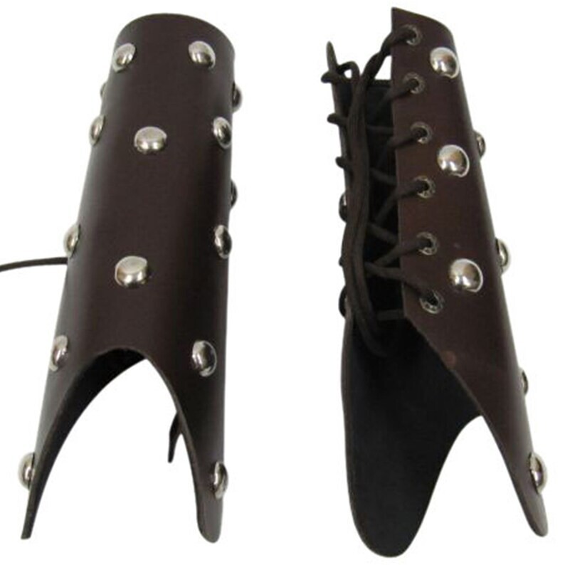 Faux Leather Braces Hand Guards Set, Medieval Armor, One Size