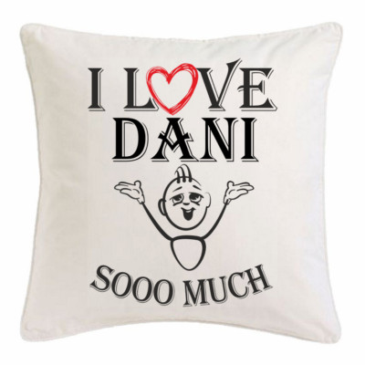 I Love Dani KISSENBEZUG 40X40cm Ich Liebe Dani Weiss 155494