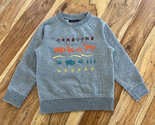 Pendleton Gray Wild Nature Sweater Toddler Size 3/4 Crewneck - Picture 3 of 11