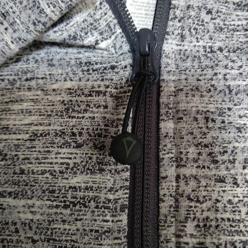 Color Grey ivivva Hooded stretch jacket with breathable design. Size 14 - Picture 8 of 14