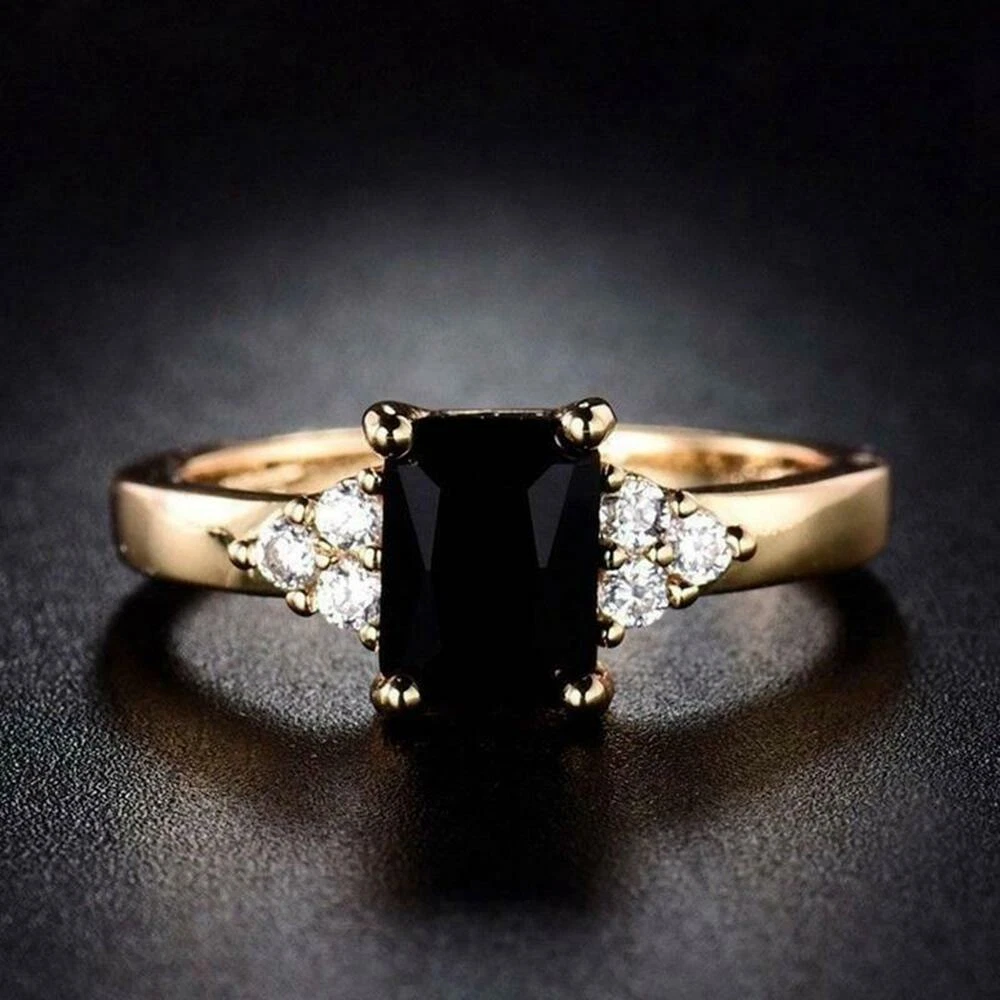 Obsidian and diamond ring outlet