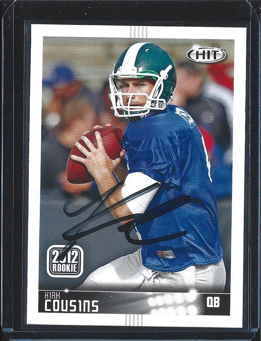 Kirk Cousins Autographed Signed Michigan State Spartans - 2012 SAGE HIT Rookie On-Card w/JSA COA - Michigan State 