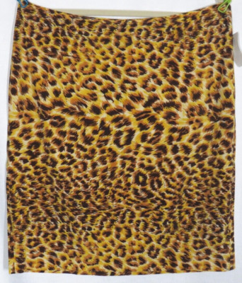 Norma Kamali Women's Leopard Print Silky Stretchy Pencil Skirt Size XXL 20