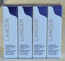 Lancer Ultra Rich Barrier Cream Ceramide Complex Moisturizer (4) 1oz/30mL Total