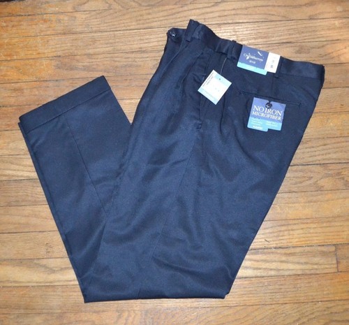Navy Pleated Dress Pants UVA Prot | eBay