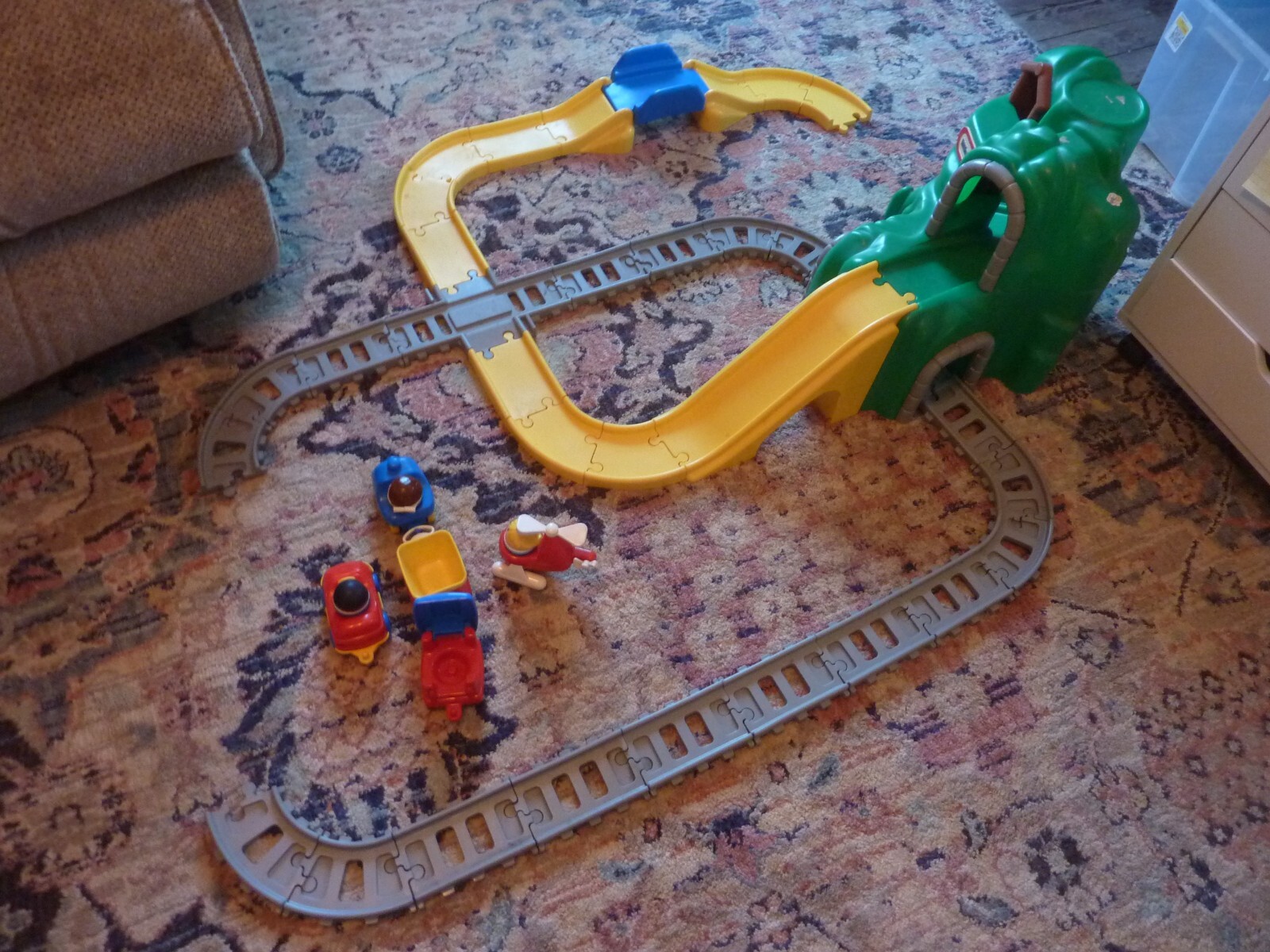 Vintage 1991 Little Tikes Peak Road & Rail Green Mountain Train Playset