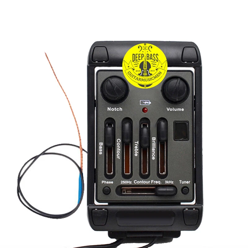 Acoustic Guitar Pickups Prefix Plus T Onboard Preamp Soft Piezo 4 Bands EQ Tuner