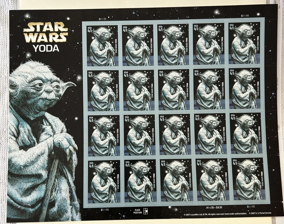 4 hojas 2 Star Wars Yoda, 2 Star Wars Foto 2 de 4