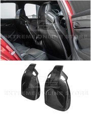 Carbon Fiber Replacement Seat Back Cover W Logo Pair 16-19 Cadillac Ats-v Cts-v
