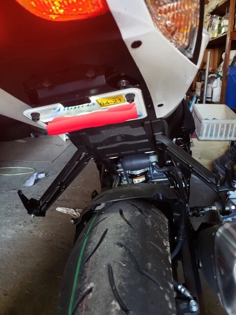 Kawasaki Ninja 300 GUARDABARROS ELIMINADOR COLA ORDENADO 2013-2017 NEGRO FRONTAL Foto 4 de 4