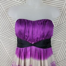 Robe Cocktail Dos Nu BEBE En Soie 100% - Taille M, Multicolore, Occasion Très Bon état