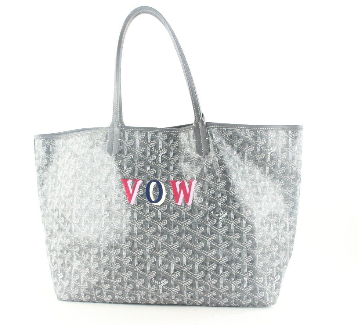 Goyard Chevron Grey St Louis PMTote with Pouch 1GY829K | eBay