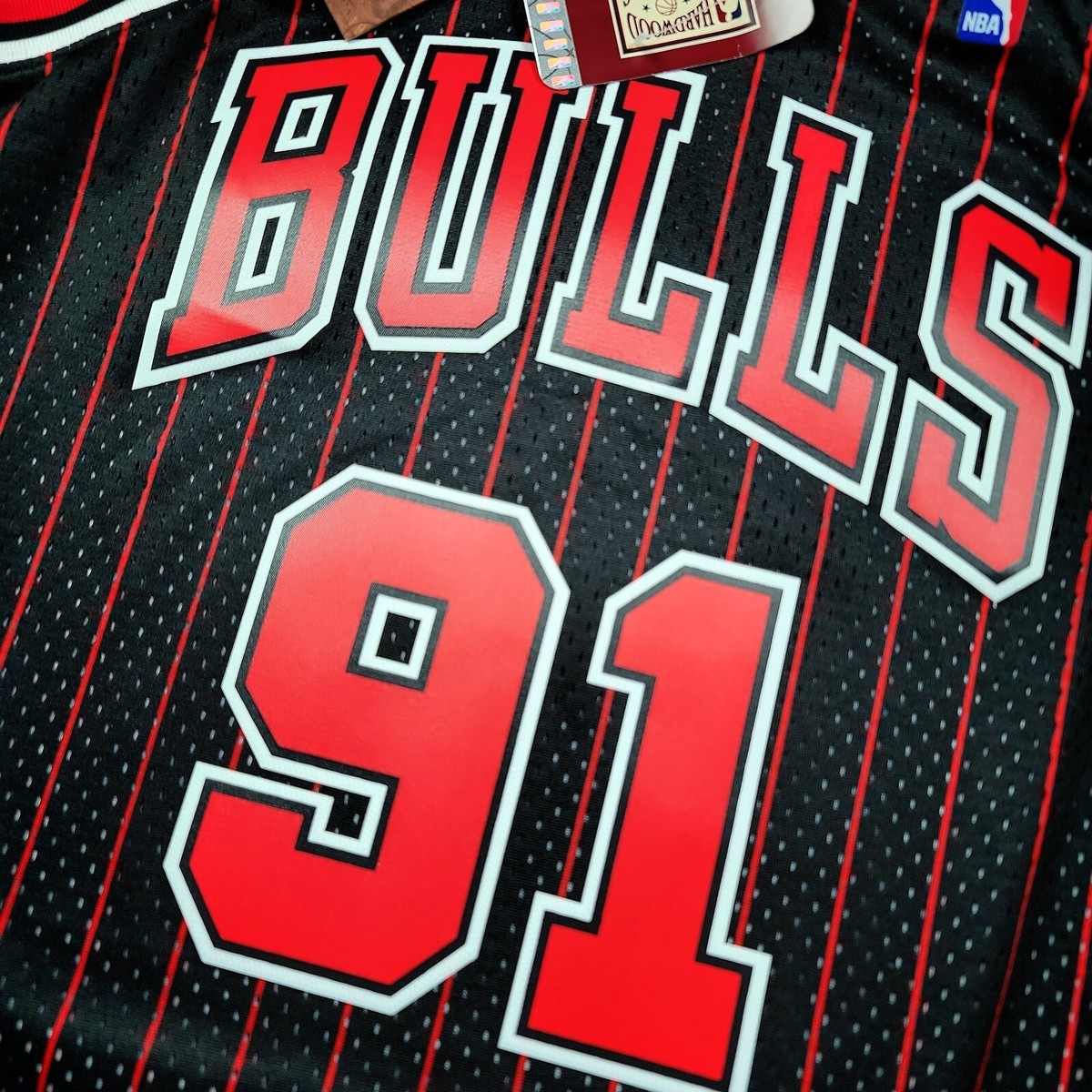 100% Authentic Dennis Rodman Mitchell Ness 95 96 Bulls Jersey Size