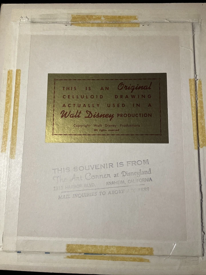 Peter Pan Animation Cels Walt Disney Production Art Vintage 1955 Cel MR. SMEE - Image 3 of 4