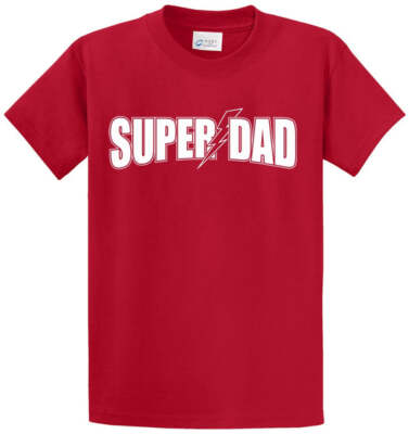 SUPER DAD Cotton Printed Tee Shirt Regular and Big and Tall Sizes