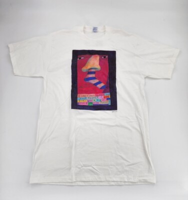 Vintage 90s NOS Richard Stine Sock In The Nose Art T-Shirt