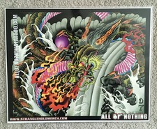 Tattoo Studio Shop Flash Single Dave Tedder Dragons, Fire Scales 11" X 14" Print