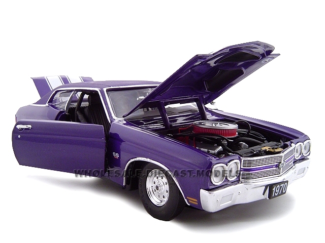 1970 CHEVROLET CHEVELLE SS 454 PURPLE 1:24 PRO STREET CAR UNIQUE