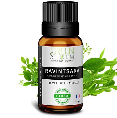 Huile Essentielle de Ravintsara - 100% pure et naturelle - HEBBD ...
