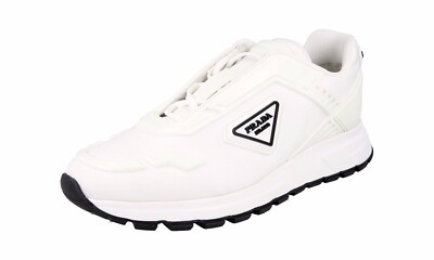 AUTH LUXURY PRADA PRAX 01 SNEAKERS SHOES 4E3567 WHITE NEW US 7 EU 40