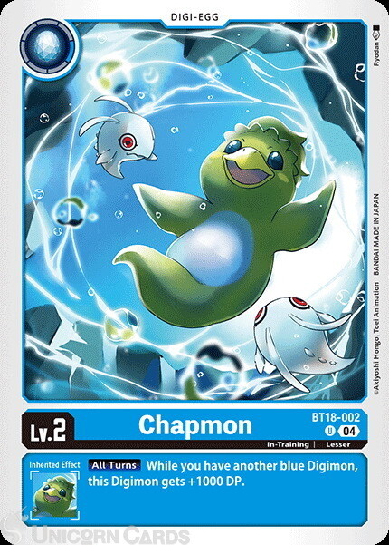 BT18-002 Chapmon : Uncommon Digimon Card : BT18-19: Special Booster Ver.2.0