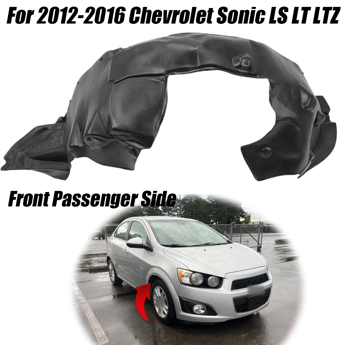 Splash Shield Fits For 2012 2013-2016 Chevrolet Sonic Front Passenger Side