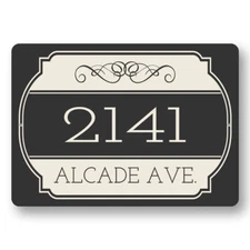 Street Address Vintage Metal Sign