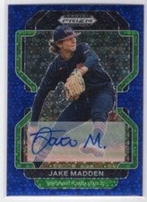 2022 Panini Prizm Draft Picks Jake Madden Blue Donut Circles Prizm Auto 02/25