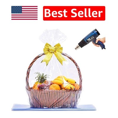High Clarity Extra Large Shrink Wrap Bags 35x44 - Perfect for Holidays & Events