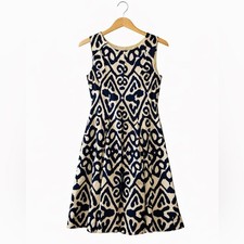 BP Navy and Cream Midi Dress. Size 10. Excellent Condition Classic Chic
