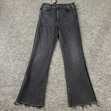 MOTHER The Hustler Ankle Fray Jeans Women's Size 27 Black