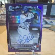 JOJO PARKER 2025 BOWMAN DRAFT CHROME 1ST AUTO PURPLE REFRACTOR /250