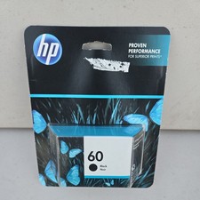 HP 60 CC640WN Black Ink Cartridge Brand New Sealed exp 9-23