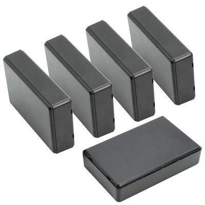 LeMotech Project Box, 5 Pieces ABS Electrical 3.6'' x 2.3'' x 0.9''(5pc), Black 