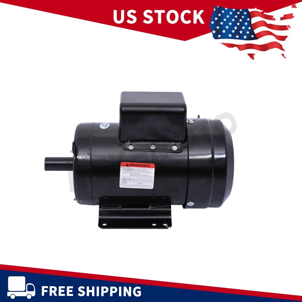 5HP 1750RPM Air Compressor Electric Motor 184T Single Phase TEFC 208-230V