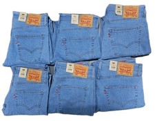 Image of Levis 512 Men's Slim Taper Fit Stretch Denim Light Blue Jeans All Sizes