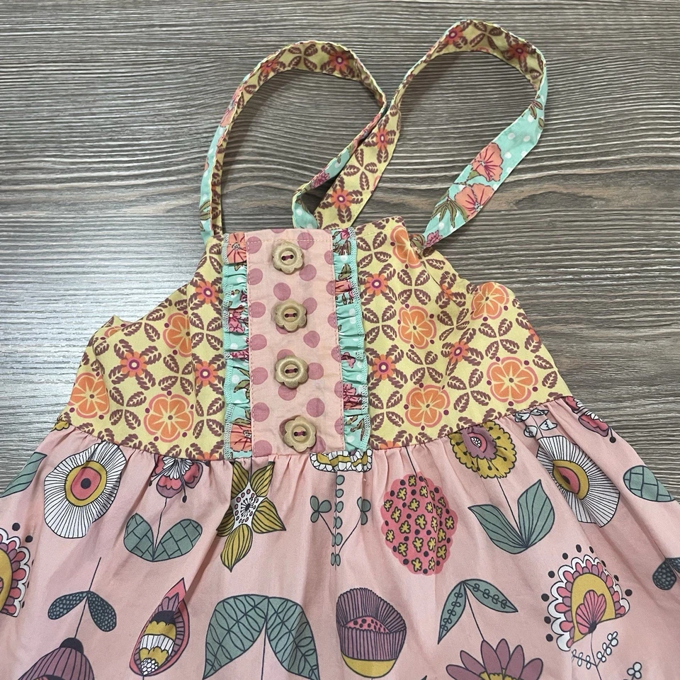 Usado en Excelente Condición Vestido Matilda Jane: 4T, Artículo 21003D, Rosa Polvoriento Mezcla Floral Calado Foto 2 de 4