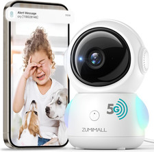 Security Camera Indoor, 5G/2.4G Wifi Baby Monitor with Camera and Audio, 2K Wire