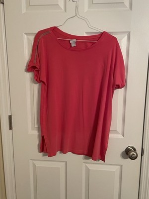 Short Sleeve Scoop Neck Top From Chico s Size 2 Box A22