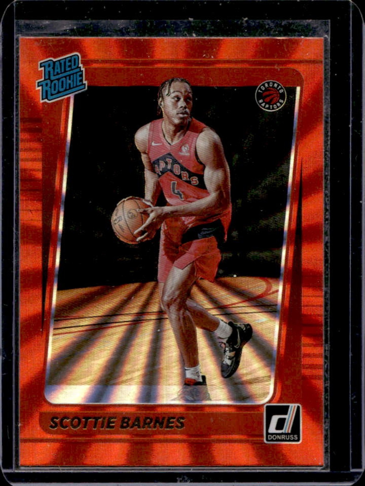 2021-22 Panini Donruss Scottie Barnes Holo Orange Laser Rookie RC #236 Raptors