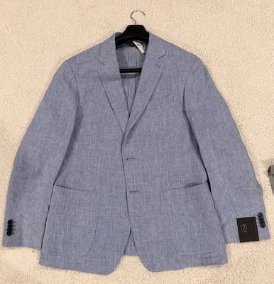 Banana Republic Men's Slim Fit Linen Blend Blazer Sport Coat Light Blue NWT 42R - Image 1 of 4