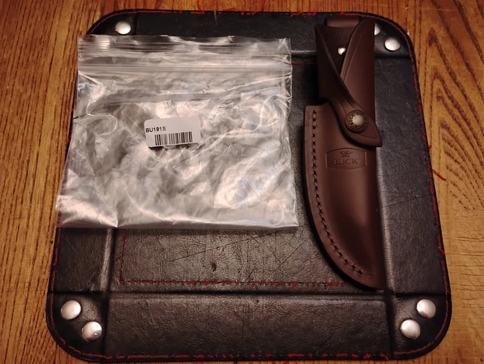 Facas BUCK 191 bainha de faca com zíper couro genuíno Buck bainha de fábrica BU191 - Imagem 4 de 4