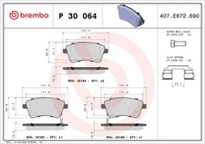 FOR BREMBO P 30 064 HAM PADS. FRONT KIA VENGA 10- FRONT