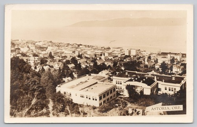 #ad #ad Astoria Oregon City View Columbia River Christian RPPC Postcard $16.95