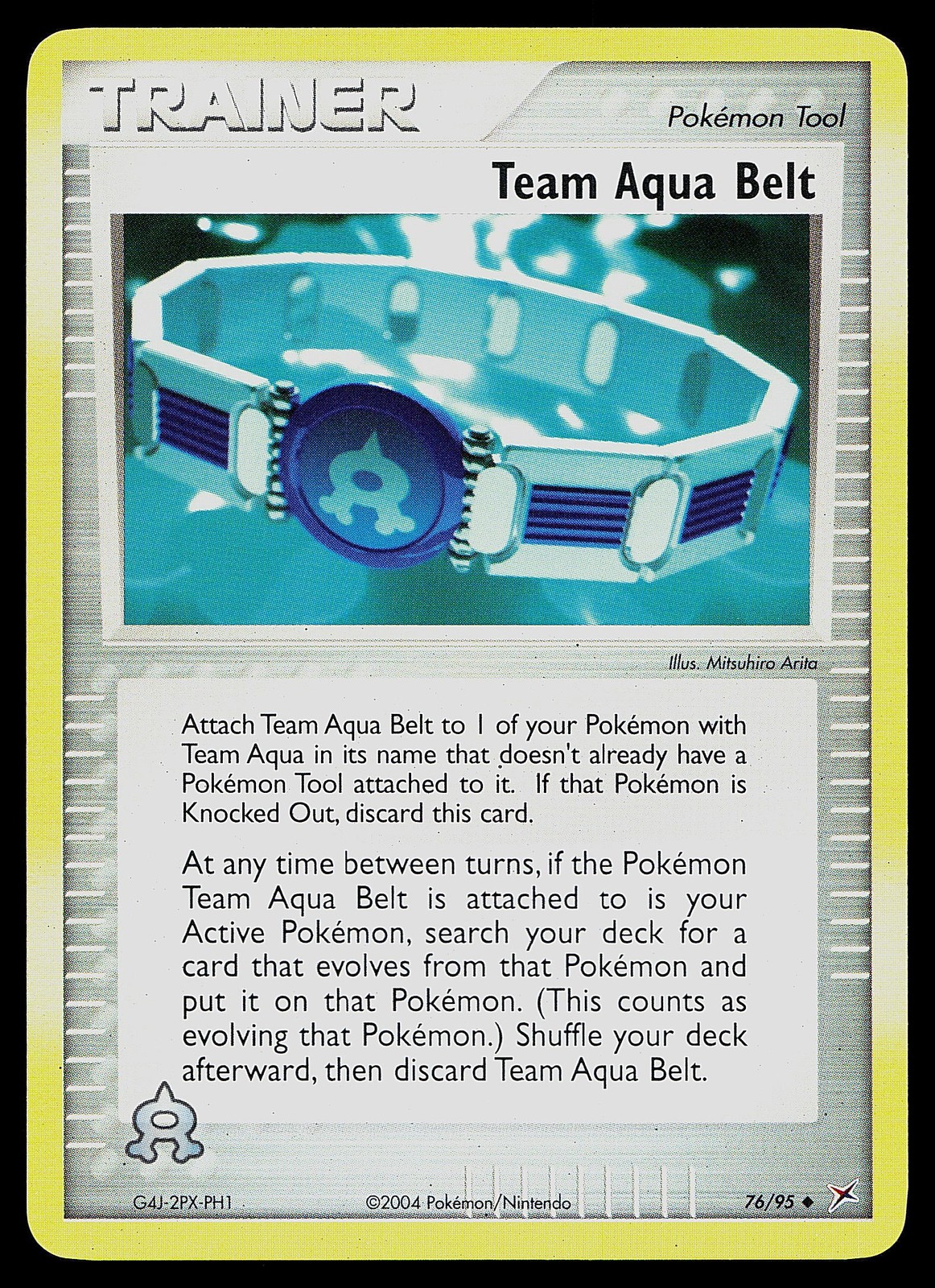Pokemon Card - Team Aqua Belt Team Magma vs Team Aqua 76/95 Reverse Holo