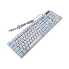 Wired Gaming Keyboard - RGB Backlit Keyboards USB C Mechanical Mixed Lighting