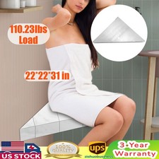 Stainless Steel Corner Shower Shelf Bathroom Triangle Support Rack Bath Shelves